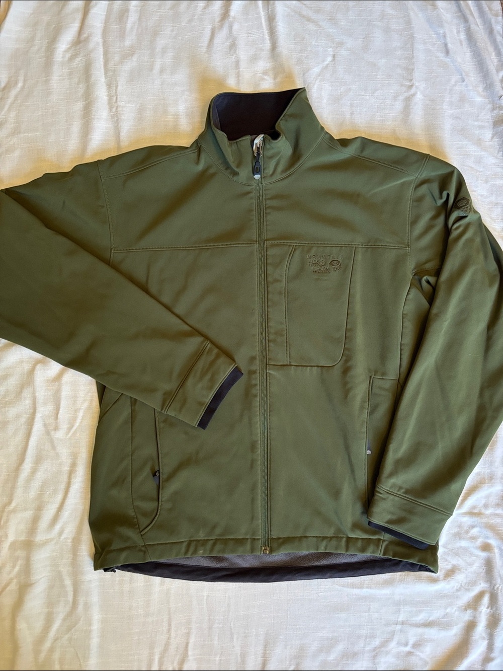 Mountain Hardwear Olive Green Lightweight Softshell Jacket